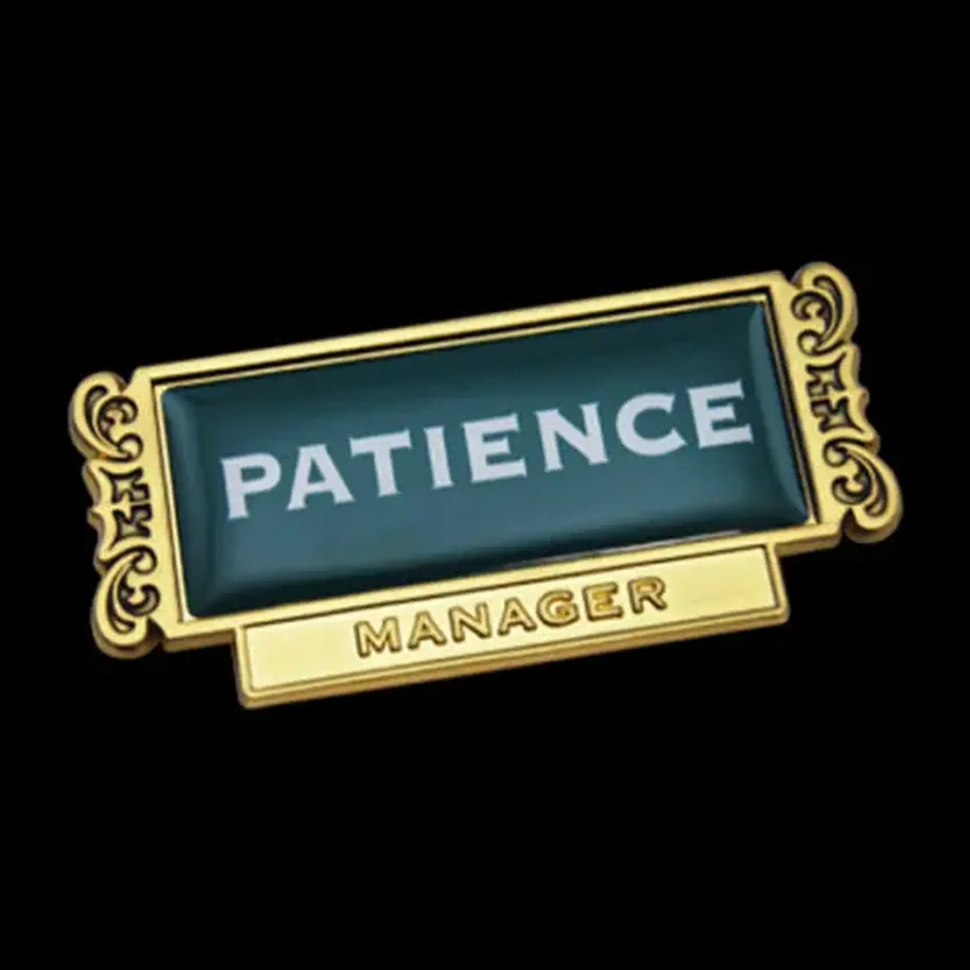 Tilte Bar Metal Domed badge
