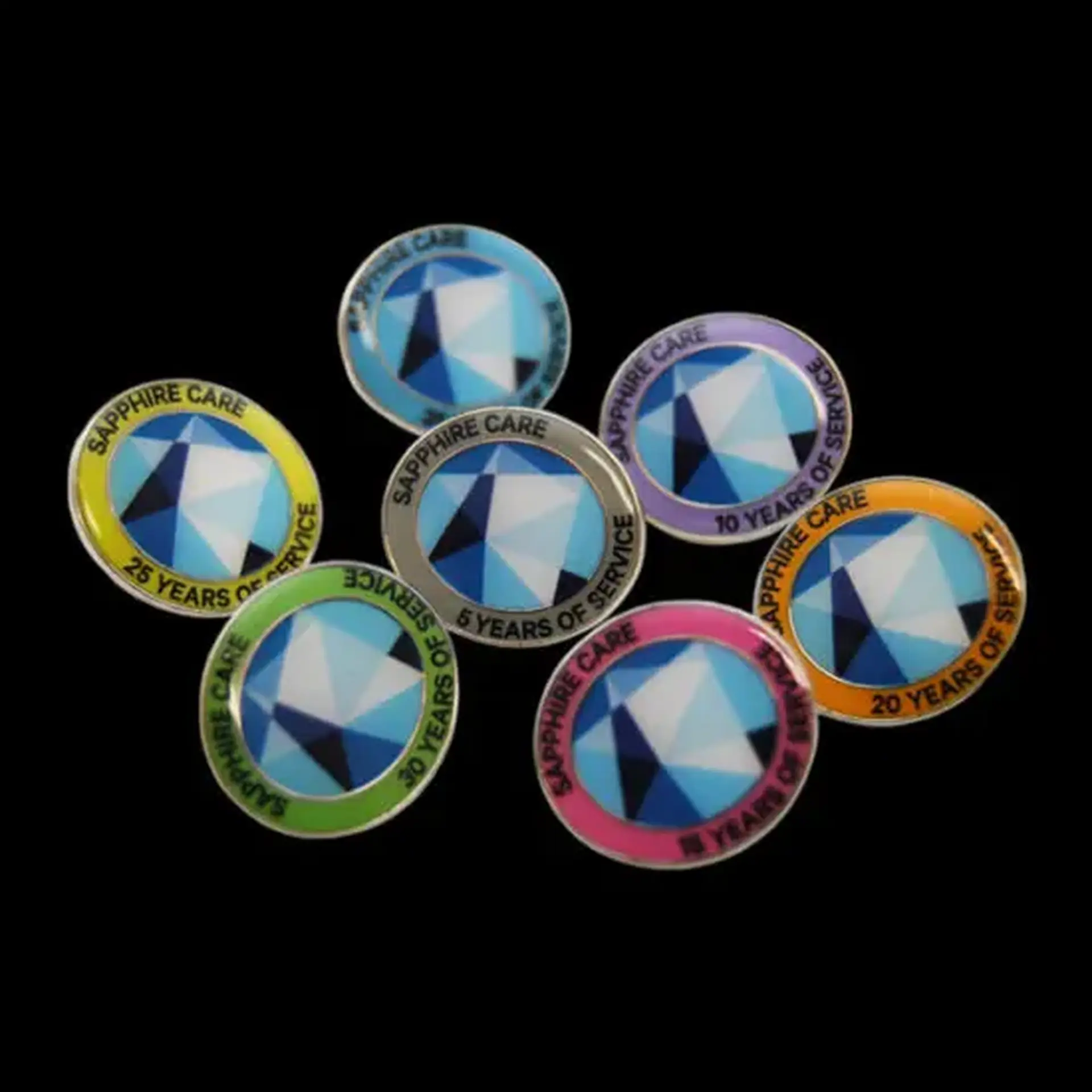 Sapphire care service pins