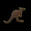 Kangaroo Printed Pin