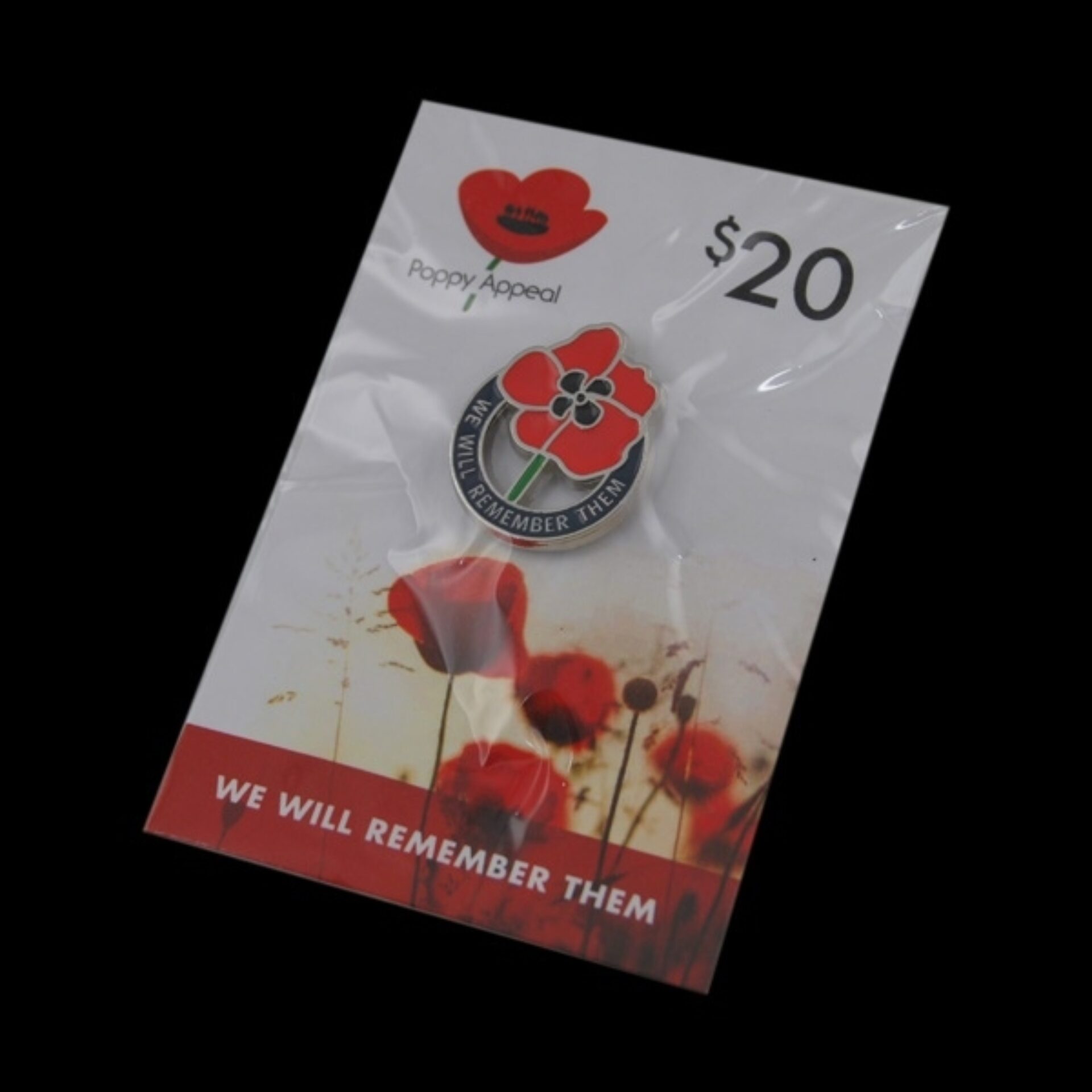 20 Poppy Pin Card