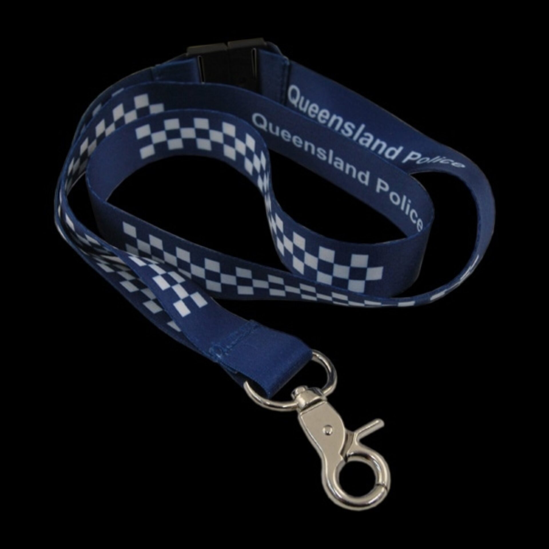 QLD Police Checker Lanyard