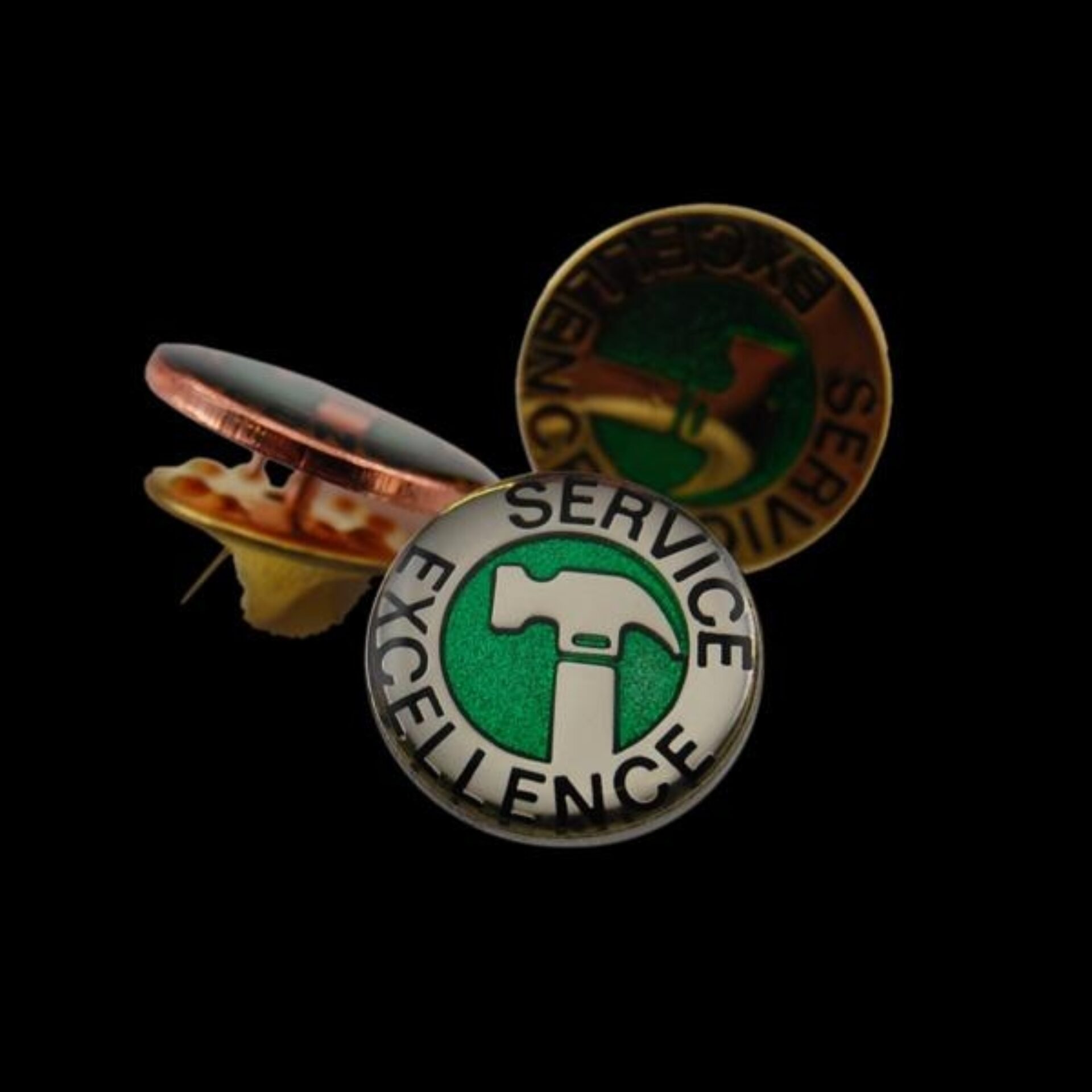 Rounded Button Lapel Pin Service Recognition Award